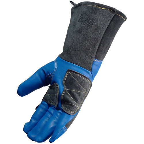 Caiman® 1521  Hand Protect-Welding, Size L, Blue, ANSI A5