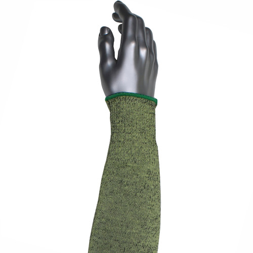 Kut Gard® S10ATAFR/5HA-EW-ES6  Cut Resistant Sleeve, Size 22", Green, ANSI A5