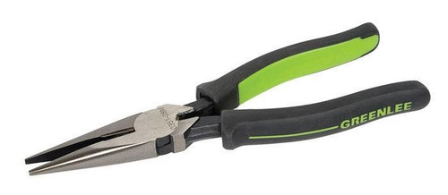 GREENLEE 8" Long Nose Pliers/Side-Cutting (Molded Grip)