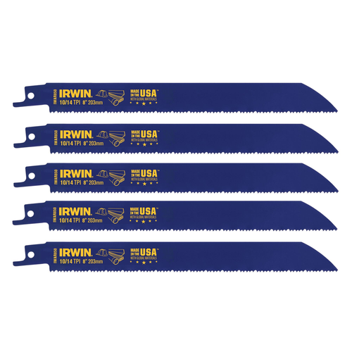IRWIN RECIP 8" 10/14TPI 5PK