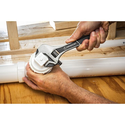 WRENCH,6",ADJ,WIDE JAW,CARDED