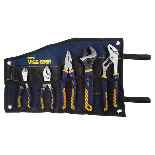 IRWIN 5PC PROPLIERS KITBAG SET-6" SLIP JOINT
