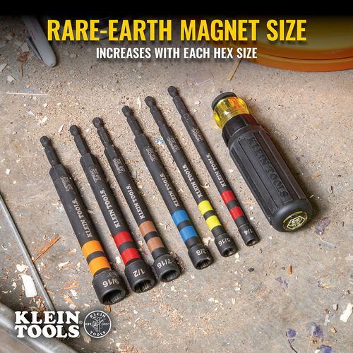 1/2-Inch Hollow Magnetic Color-Coded Power Nut Driver