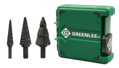 GREENLEE Step Bit Set (#1, #4, #9) Metal Cutters