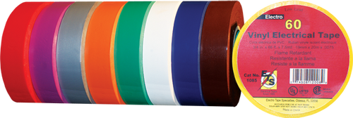 Electro-Tape 1" (25 mm) x 36 yd Solid Color PVC Marking Tape - Blue 48/CS