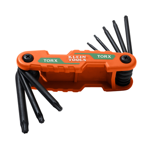 Compact Folding Hex Key Set, 8-Key, Torx® Sizes