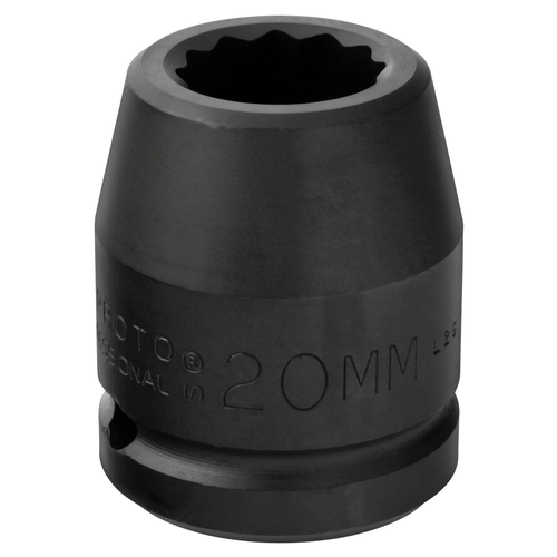 Proto® 3/4" Drive Impact Socket 20 mm - 12 Point 1/ea
