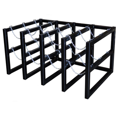 4 Wide by 3 Deep, Gas Cylinder Storage Rack, 12 Cylinder Capacity, Steel - 35156