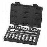 24 Pc. 3/8" Drive Metric Socket Set (Standard/Deep)