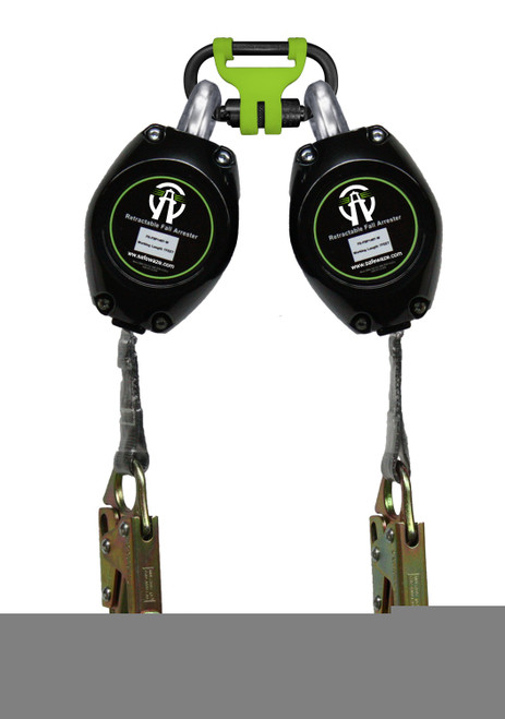 SafeWaze Latitude HD 7' Dual Web SRL: 1014 BWB, Snap Hooks