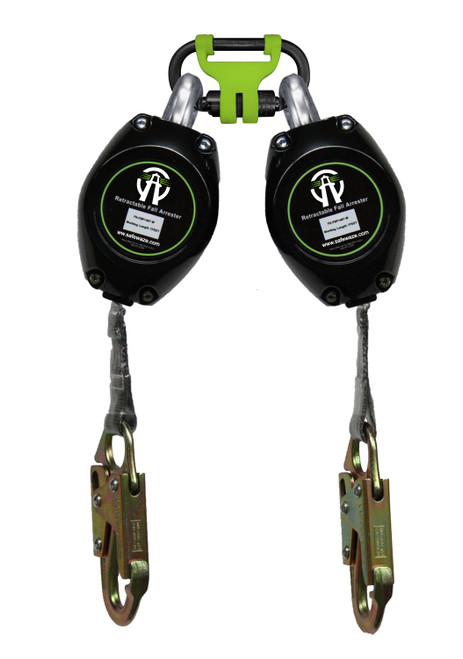 SafeWaze Latitude HD 7' Dual Web SRL: 1014 BWB, Snap Hooks