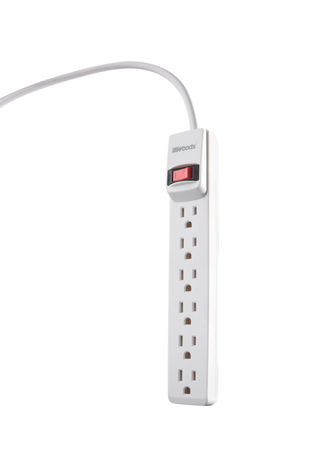 Woods SURGE, 6 OUT PROTECTOR 280J, 1.5' CORD 12/BX