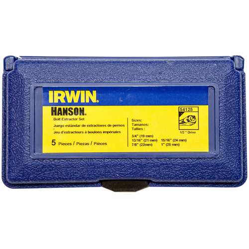 IRWIN EXTRCTR 5PC SET 3/4-1" BOLT 1/2" DRV