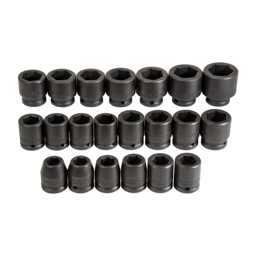 Proto® 3/4" Drive 21 Piece Metric Impact Socket Set - 6 Point 1/ea