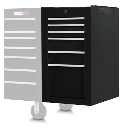 PROTO Side Cab 19-1/2 In 6 Dwr Gl Blk