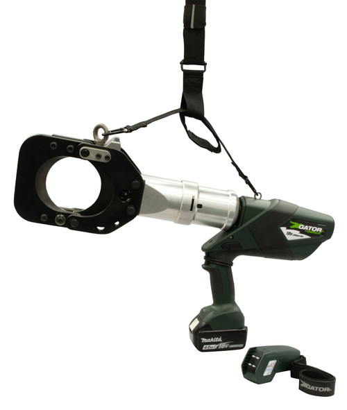 GREENLEE 105mm Gator® Guillotine Remote Cable Cutter, 120V Charger, Two 4.0Ah Batteries
