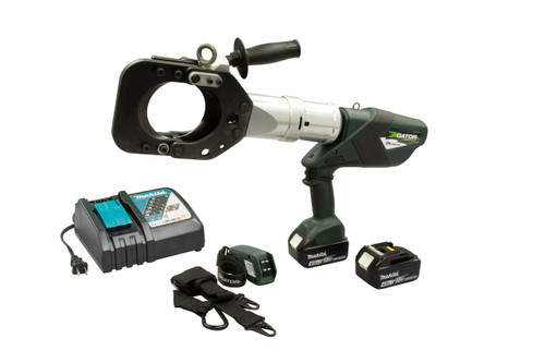 GREENLEE 105mm Gator® Guillotine Remote Cable Cutter, 120V Charger, Two 4.0Ah Batteries