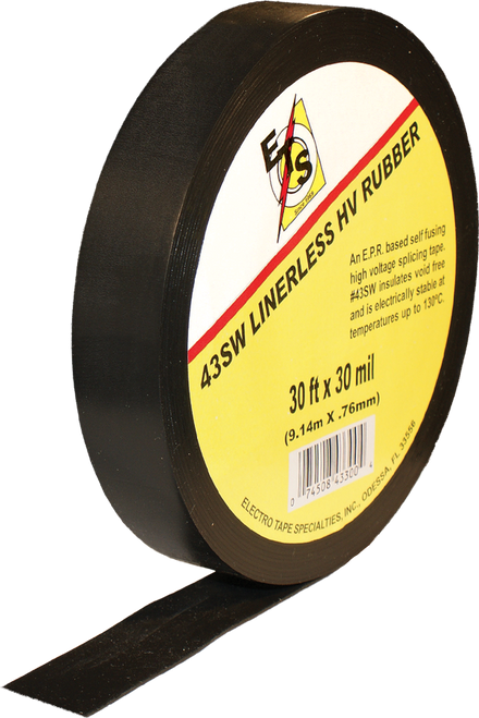 Electro-Tape 1 ½"  (38 mm)  x  30 ft 30mil High Voltage Rubber Splicing Tape - Self-Wound 24/CS