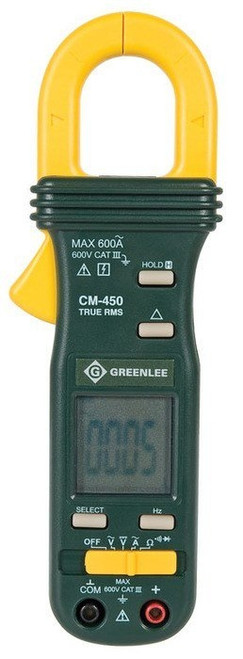 GREENLEE AC True RMS Clamp Meter, 600V, 600A  (P/N CM-450)