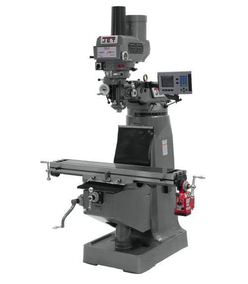 JTM-4VS Mill With 3-Axis ACU-RITE 203 DRO (Quill) With X-Axis Powerfeed and Power Draw Bar