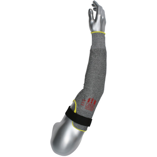 Kut Gard® 20-S13ATA/PE4-VEL  Cut Resistant Sleeve, Size 22", Gray, ANSI A4