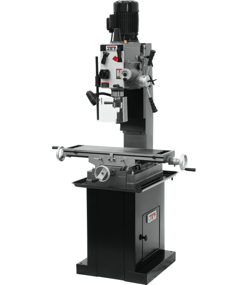JMD-45GHPF Geared Head Square Column Mill/Drill with Power Downfeed with DP500 2-Axis DRO & X-Axis Powerfeed