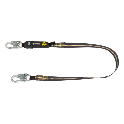 SAFEWAZE Arc Flash 6' Energy Absorbing Lanyard: Aramid, Snap Hook