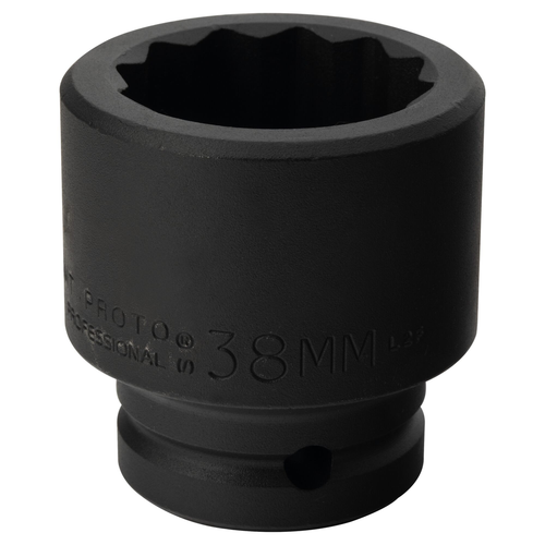 Proto® 3/4" Drive Impact Socket 38 mm - 12 Point 1/ea