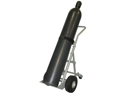 Single Cylinder Hand Truck, 10" Flat-Free Wheels, Rear Casters - 35008