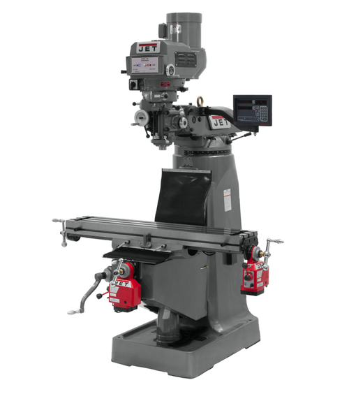 JTM-4VS Mill With 3-Axis Newall DP700 DRO (Quill) With X and Y-Axis Powerfeeds