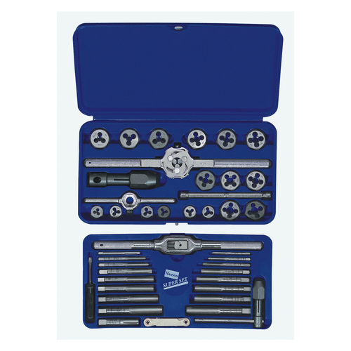 IRWIN TAP + DIE 41PC SET MTRC HEX