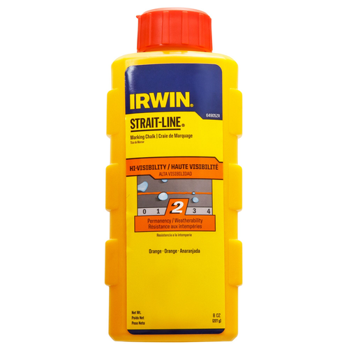 IRWIN CHALK 8OZ FLSCNT ORNG