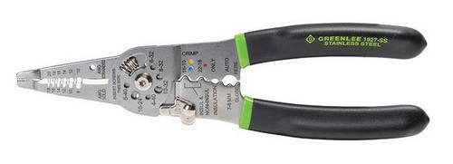 GREENLEE Stainless Steel 7.5" Wire Stripper/Cutter/Crimper