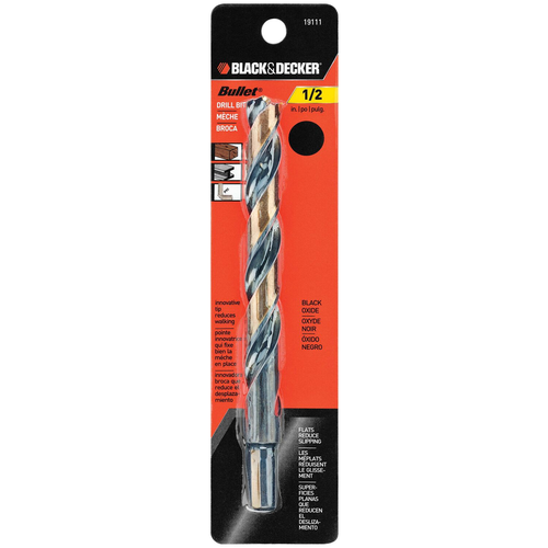 BLACK+DECKER 1/2" HSS BULLET DRILL BIT CARDED
