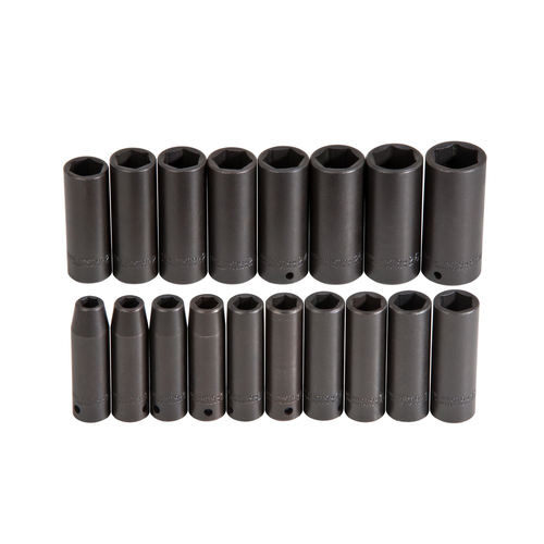 Proto® 1/2" Drive 18 Piece Deep Impact Socket Set - 6 Point 1/ea
