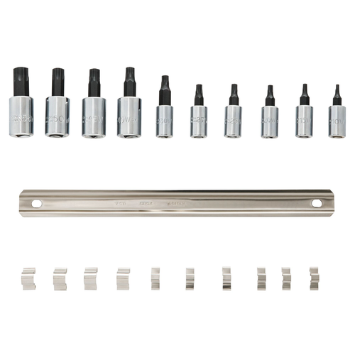 Proto® 1/4" & 3/8" Drive 10 Piece Torx® Bit Set 1/ea