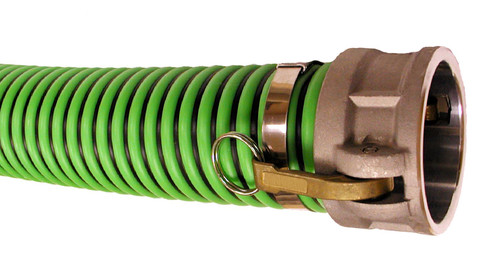 6"x20ft Cam Lock C&E Green Weatherflex Suction Hose 1/EA