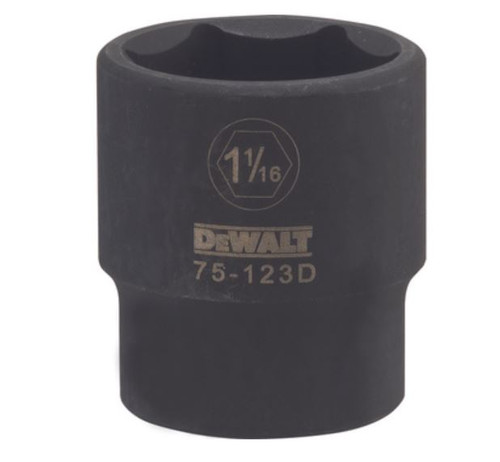 DEWALT 6 Point 1/2" Drive Impact Socket 1-1/16" SAE