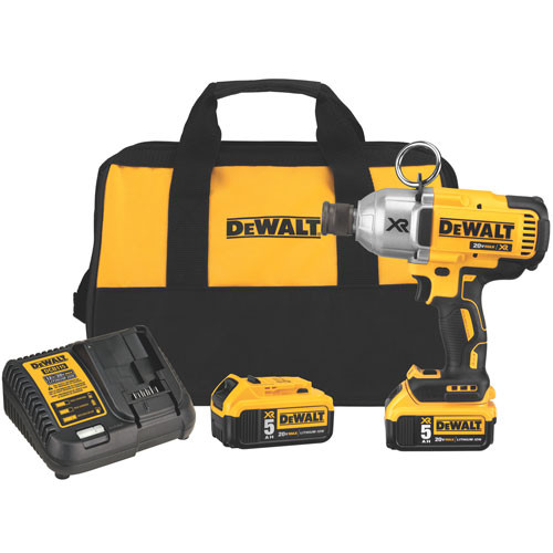 DEWALT 20V MAX* XR High Torque 7/16" Impact Wrench with Quick Release Chuck Kit (5.0Ah)