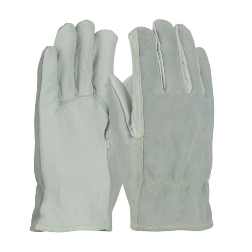 PIP® 09-K3720  Leather Drivers, Size XL, Natural, ANSI A4