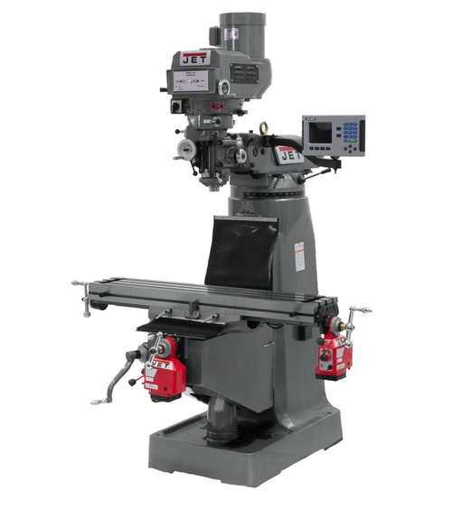 JTM-4VS-1 Mill With 3-Axis ACU-RITE 203 DRO (Quill) With X and Y-Axis Powerfeeds