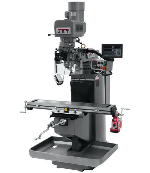JTM-949EVS Mill With 3-Axis Newall DP700 DRO (Quill) With X-Axis Powerfeed