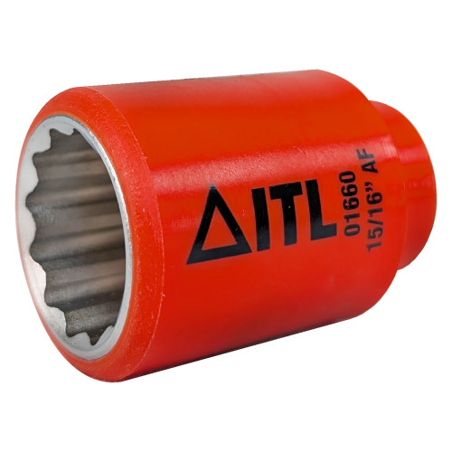 Jameson 1000V Insulated Socket, 1/2" drive x 15/16"