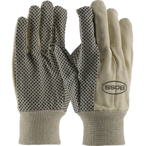 Boss® 91-910PD 10oz Fabric Work Gloves, Size MENS, Natural