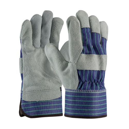 PIP® 82-7563  Leather Palm Gloves, Size L, Blue