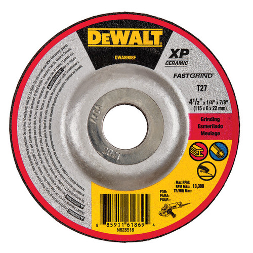 DEWALT ELITE SERIES Grinding Wheels 4-1/2" Steel Ceramic Abrasive Cut-Off Wheel Xp
