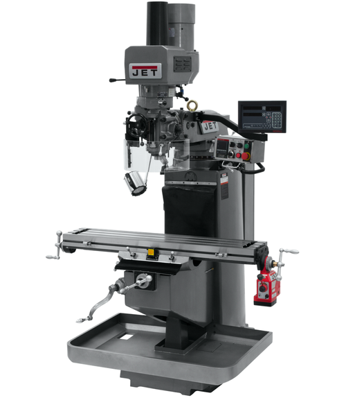 JTM-949EVS Mill With 3-Axis Newall DP700 DRO (Quill) With X-Axis Powerfeed and Air Powered Draw Bar