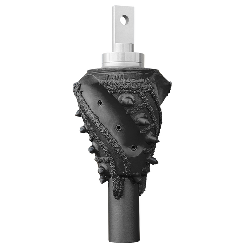 AMERICAN HDD CAST BODY SPIRAL FLUTED BACKREAMER with BOLT-ON SWIVEL  12" Cut  10.0" Pack Diameter 2-3/8" REG (Box x Swivel) w/ Shark Teeth and 30K Swivel