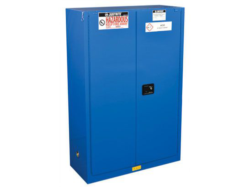 45 Gallon, 2 Shelf, 2 Doors, Self Close, Hazardous Material Cabinet, Sure-Grip® EX, Royal Blue - 864528