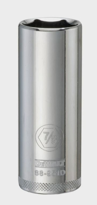 DEWALT DWMT 6PT 1/2'' DR DP SKT 7/8'' SAE 4/pk